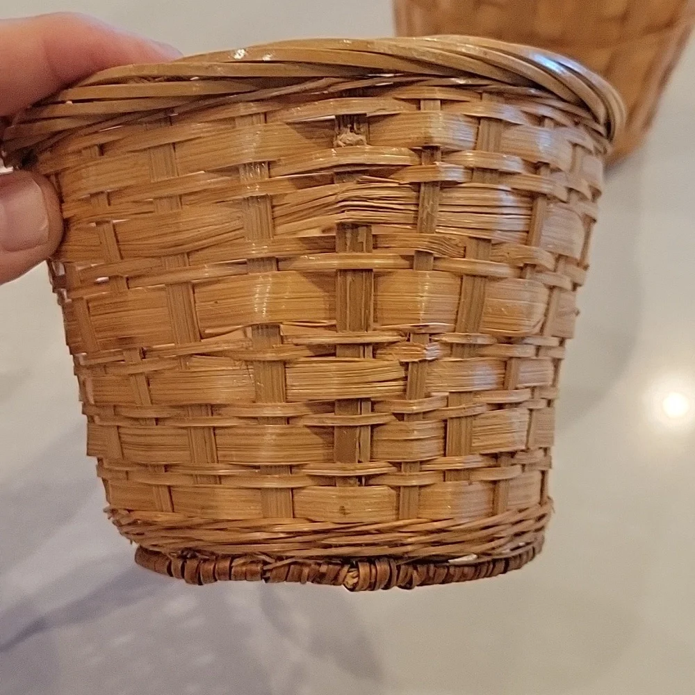 Handcrafted Vintage Woven Basket Trio Brown